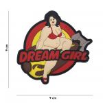 Gumená nášivka 101 Inc nápis Dream Girl - farebná