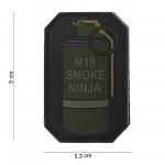 Gumová nášivka 101 Inc nápis M18 Smoke Ninja - fialová