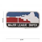 Gumová nášivka 101 Inc nápis Major League Sniper - červená