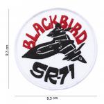Nášivka textilná 101 Inc Blackbird SR-71 - biela-čierna