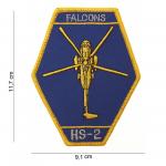 Nášivka textilná 101 Inc Falcons HS-2 - modrá-žltá
