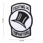 Nášivka textilná 101 Inc Fighting 14 Tophatters - biela-čierna