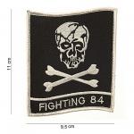 Nášivka textilná 101 Inc Fighting 84 - čierna-biela