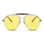 Slnečné okuliare Solo Aviator Classic - strieborné-žlté