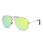 Slnečné okuliare Solo Aviator - zelené zrkadlové