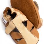 Kožené sandálky Liliputi Soft Sandals Peanut Butter