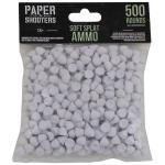 Náhradní papírové kuličky do zbraně Paper Shooters 500 ks - bílé