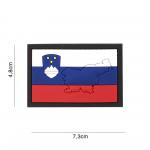 Gumová nášivka 101 Inc vlajka Slovinsko s obrysem - barevná