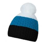 Čepice zimní CoFEE Cable Knit - černá-modrá-bílá