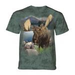 Tričko unisex The Mountain Monarch of The Forest Moose - zelené