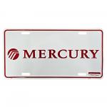 Cedule plechová Licence Mercury - bílá-červená
