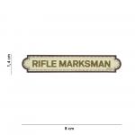 Gumová nášivka 101 Inc nápis Rifle Marksman - coyote