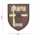 Gumová nášivka 101 Inc Viking vlajka Dánsko - multicam