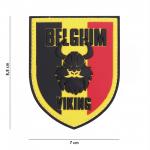 Gumová nášivka 101 Inc Viking vlajka Belgie - barevná