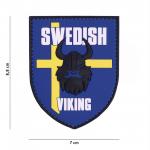 Gumová nášivka 101 Inc Viking vlajka Švédsko - barevná