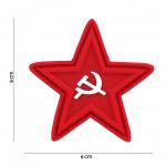 Gumová nášivka 101 Inc vlajka Sovietsky zväz Kosák a kladivo