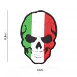 Gumová nášivka 101 Inc Skullhead Cracked vlajka Taliansko - farebná