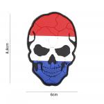 Gumová nášivka 101 Inc Skullhead Cracked vlajka Holandsko - farebná