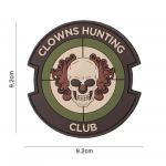 Gumová nášivka 101 Inc nápis Clown Hunting Club - multicam