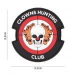 Gumová nášivka 101 Inc nápis Clown Hunting Club - červená