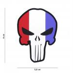 Gumová nášivka 101 Inc Punisher Head Nizozemsko - barevná