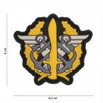 Gumová nášivka 101 Inc znak NL Corps Marines Loge - žltá