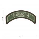 Gumová nášivka 101 Inc nápis Formoza - olivová