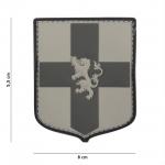 Gumová nášivka 101 Inc znak Dutch Shield - šedá