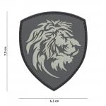 Gumová nášivka 101 Inc znak Dutch Lion - sivá