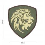 Gumová nášivka 101 Inc znak Dutch Lion - olivová