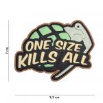 Gumová nášivka 101 Inc One size kills all - zelená