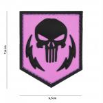 Gumová nášivka 101 Inc Punisher Thunder - ružová