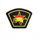 Gumová nášivka 101 Inc Russian Star Fist - žlutá