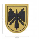 Gumová nášivka 101 Inc znak Spanish Shield - žltá