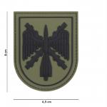 Gumová nášivka 101 Inc znak Spanish Shield - olivová
