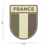 Gumová nášivka 101 Inc Army vlajka Francie - multicam