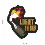 Gumová nášivka 101 Inc nápis Light It Up - černá