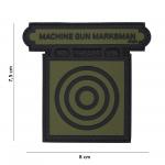 Gumová nášivka 101 Inc Machine Gun Marksman - olivová