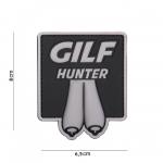Gumová nášivka 101 Inc nápis Gilf Hunter Smaller - sivá