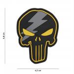 Gumová nášivka 101 Inc Thunder Punisher - žlutá