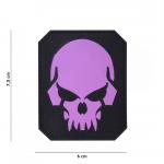 Gumová nášivka 101 Inc Pirate Skull - růžová