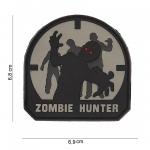 Gumová nášivka 101 Inc Zombie Hunter SWAT - světle šedá