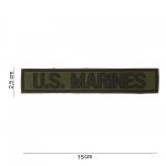 Gumená nášivka 101 Inc nápis US Marines - olivová