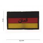 Gumová nášivka 101 Inc vlajka Německo Arabic