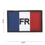 Gumová nášivka 101 Inc vlajka Francúzsko s nápisom veľká - farebná