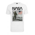 Tričko Mister Tee NASA Moon Man - biele