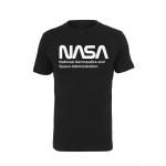Tričko Mister Tee NASA Wormlogo - čierne