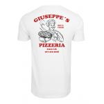 Tričko Mister Tee Giuseppes Pizzeria - biele