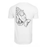 Tričko Mister Tee Pray Hands - biele