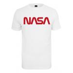 Tričko Mister Tee NASA Worm - biele
